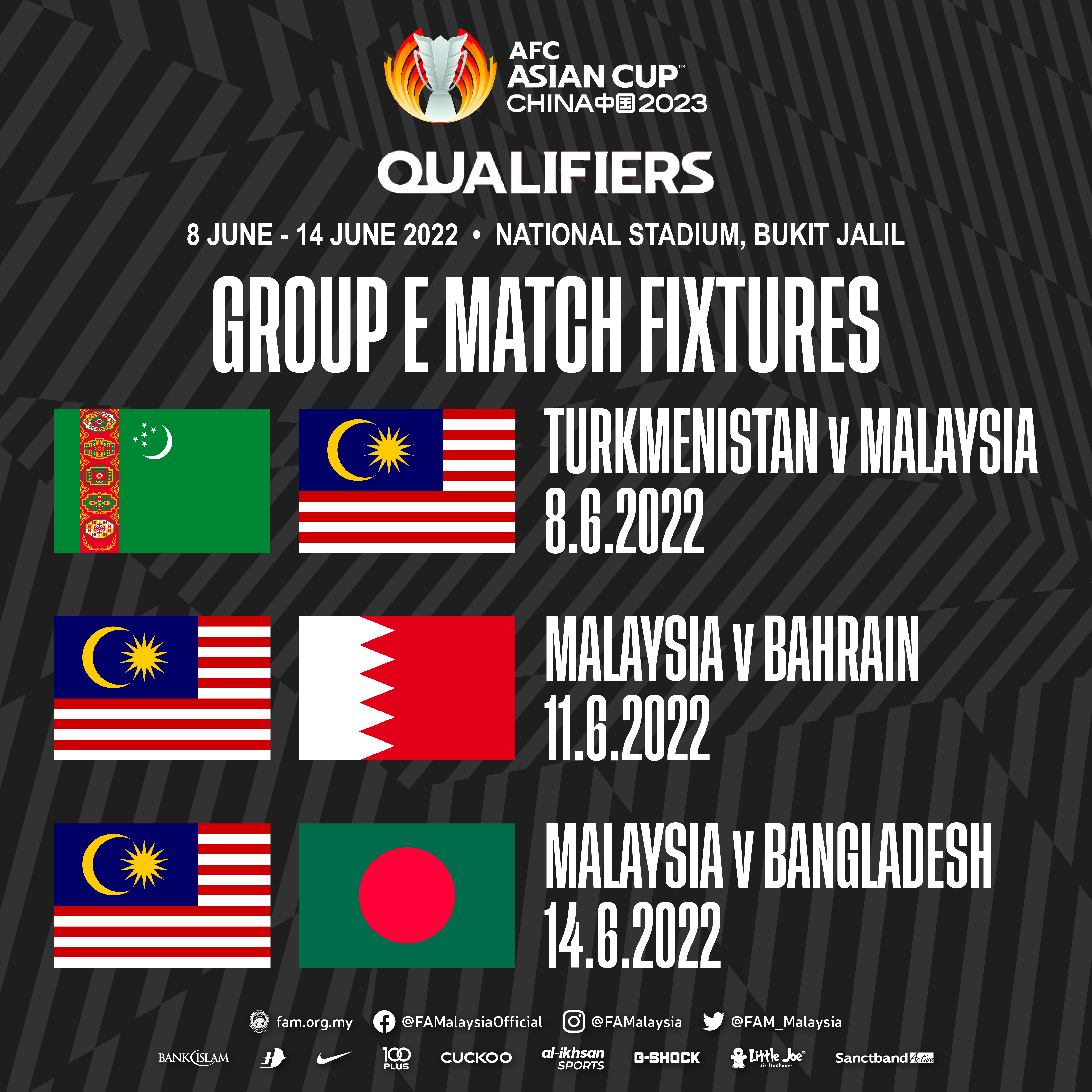 Malaysia 2022 jadual dunia kelayakan piala perlawanan malaysia kelayakan